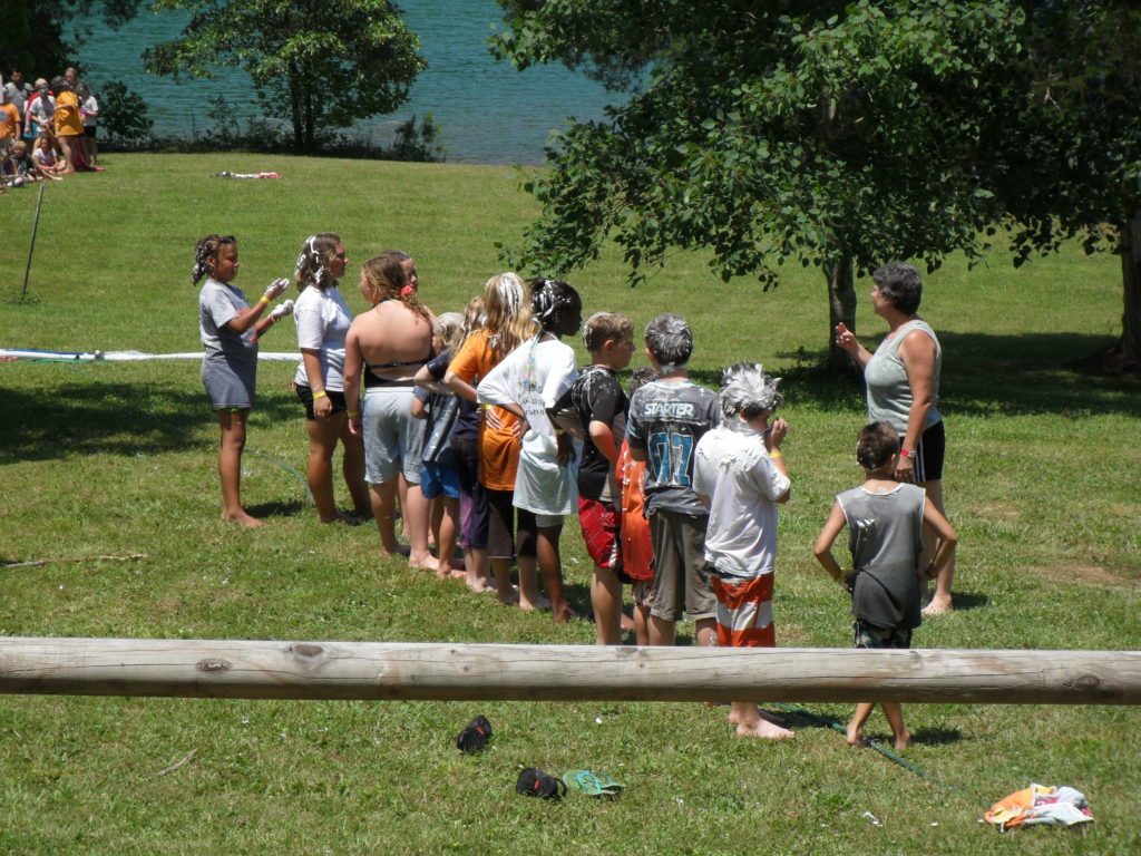 Kids competing in the Gattawana Olympics